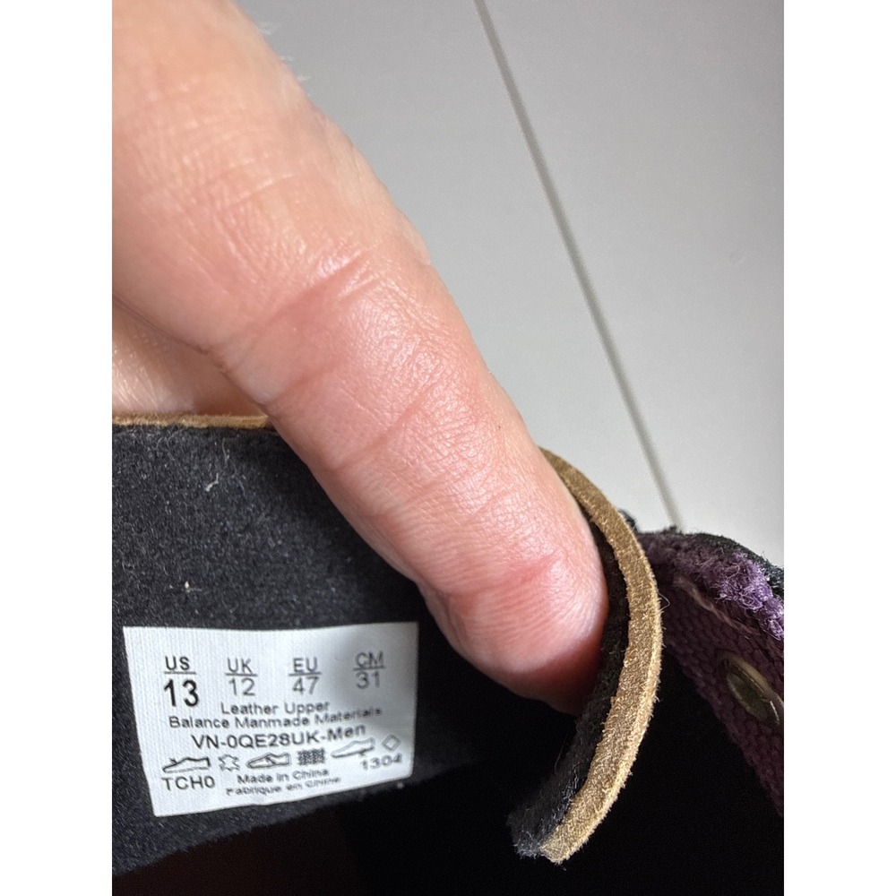Vans OTW Collection Alomar Brown Black Leather Vibram Boots Mens 13 VN-0QE28UK - Picture 8 of 12